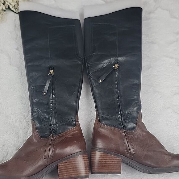‎LUCCA LANE MARELLA Two Toned Riding Boots [SIZE 7] - Picture 1 of 8